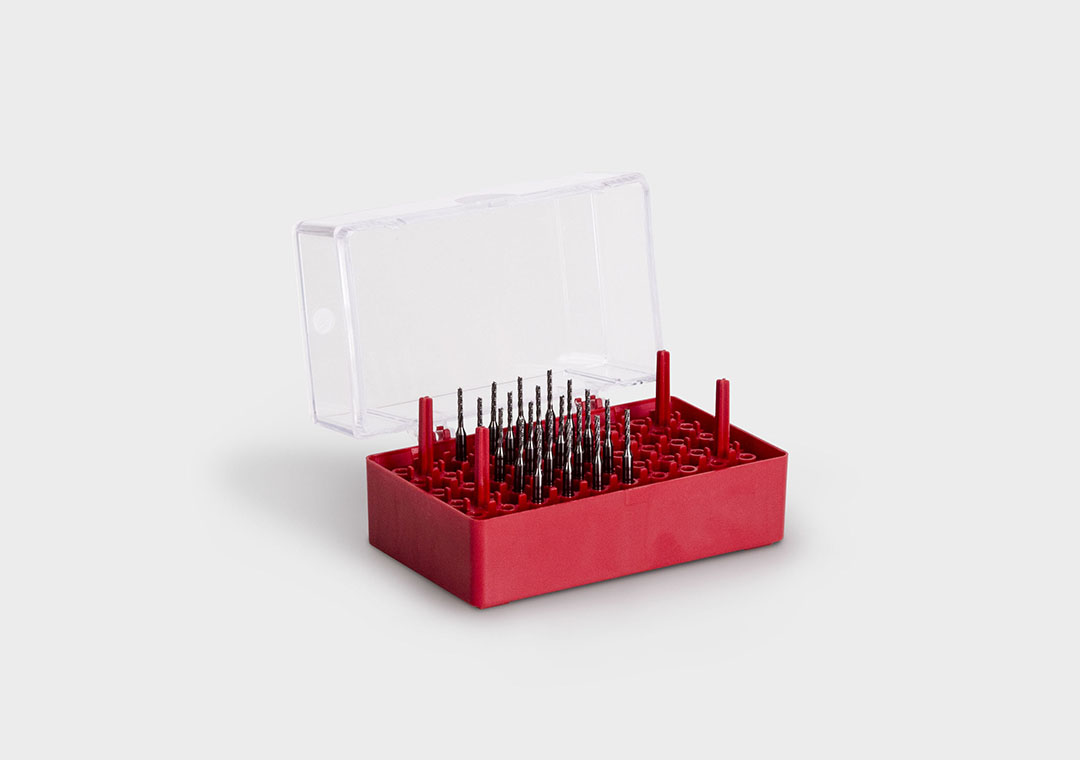 MicroBox MB 50 MicroBox MB 50 : un emballage de haute qualité pour 50 micro-outils, fraises de précision et forets.