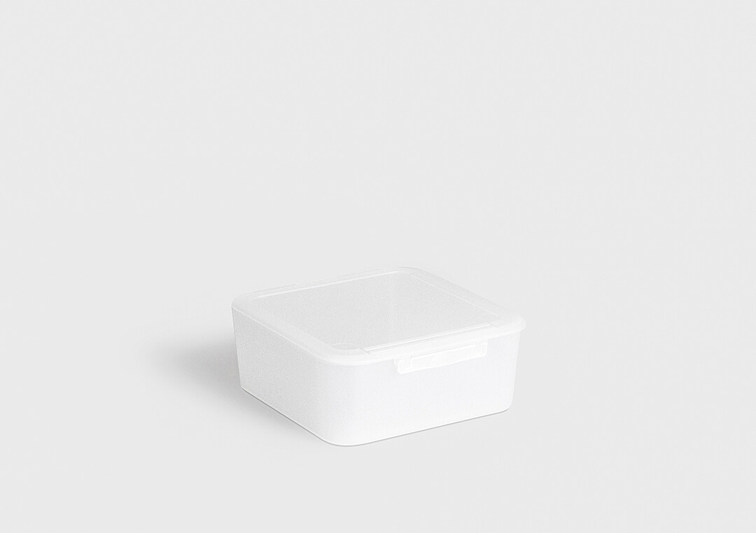 UniBox : boite en plastique avec couvercle à charnières - rose plastic
